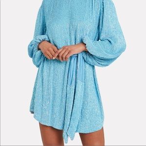 Retrofete Sequin Aqua Dress